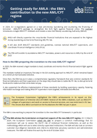 Getting ready for AMLA: the EBA’s contribution to the new AML/CFT regime